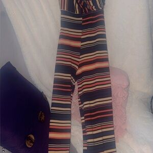 Joe & Elle Navy and Red Striped Jumpsuit